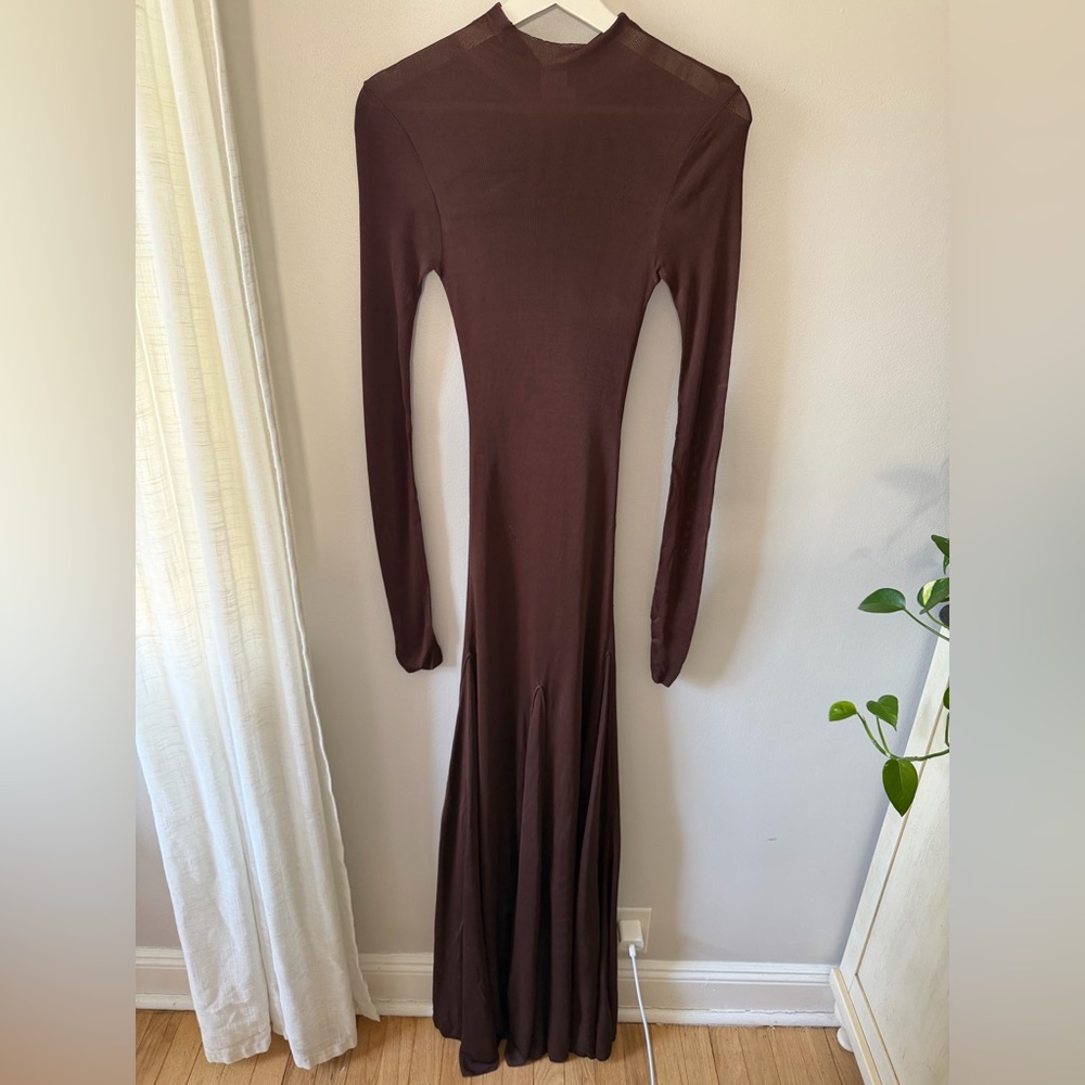 Helsa Zia Maxi Knit Dress in Brown - Picture 3 of 7